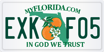 FL license plate EXKF05