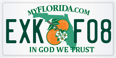 FL license plate EXKF08