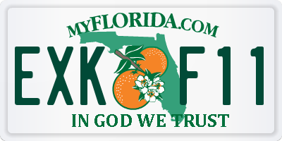 FL license plate EXKF11