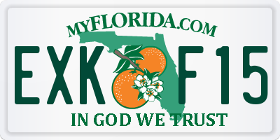 FL license plate EXKF15