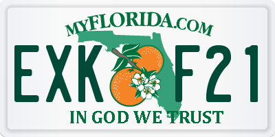 FL license plate EXKF21