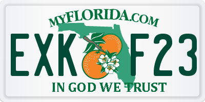 FL license plate EXKF23