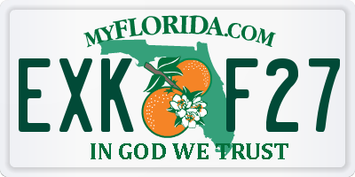 FL license plate EXKF27