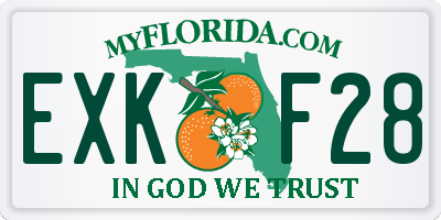 FL license plate EXKF28