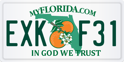 FL license plate EXKF31