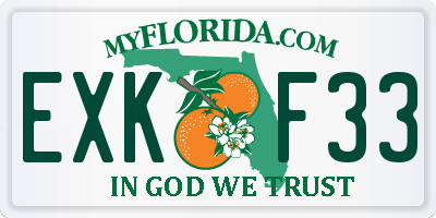 FL license plate EXKF33