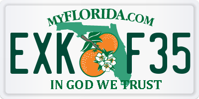 FL license plate EXKF35