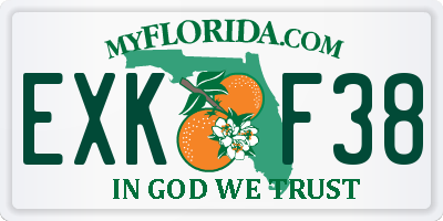 FL license plate EXKF38