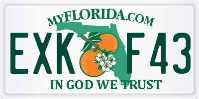 FL license plate EXKF43