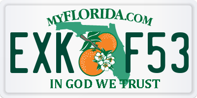 FL license plate EXKF53