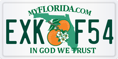 FL license plate EXKF54