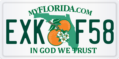 FL license plate EXKF58