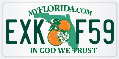 FL license plate EXKF59
