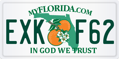 FL license plate EXKF62