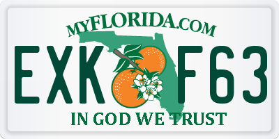 FL license plate EXKF63