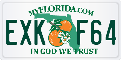 FL license plate EXKF64