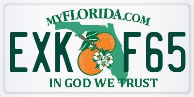 FL license plate EXKF65