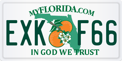FL license plate EXKF66