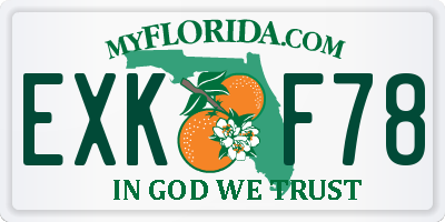 FL license plate EXKF78