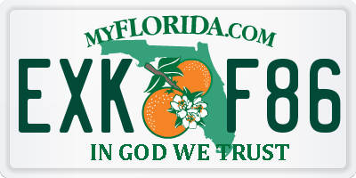FL license plate EXKF86