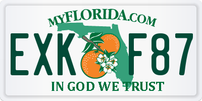 FL license plate EXKF87