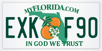 FL license plate EXKF90