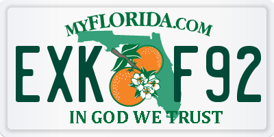 FL license plate EXKF92