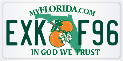 FL license plate EXKF96