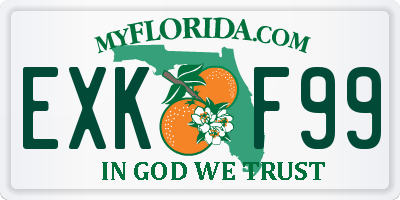 FL license plate EXKF99