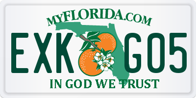 FL license plate EXKG05