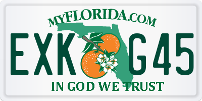 FL license plate EXKG45