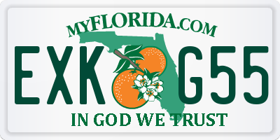 FL license plate EXKG55