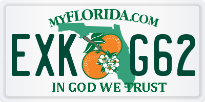 FL license plate EXKG62