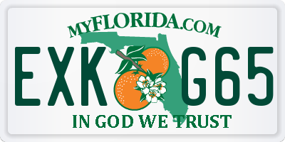FL license plate EXKG65