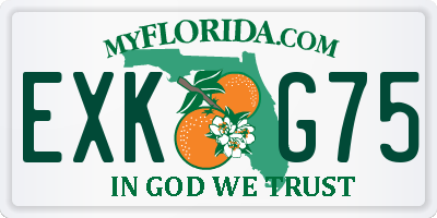 FL license plate EXKG75
