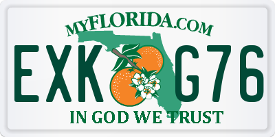 FL license plate EXKG76