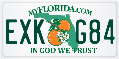 FL license plate EXKG84