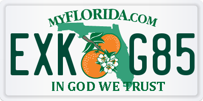 FL license plate EXKG85