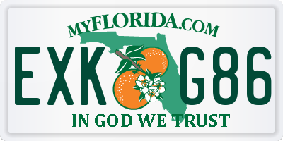 FL license plate EXKG86