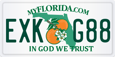 FL license plate EXKG88
