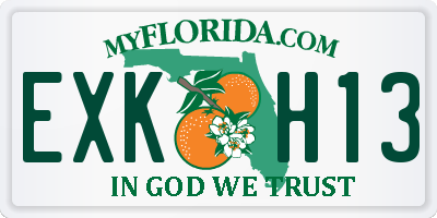 FL license plate EXKH13