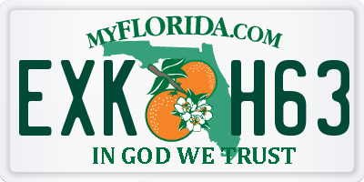 FL license plate EXKH63