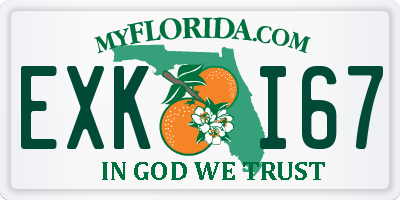 FL license plate EXKI67