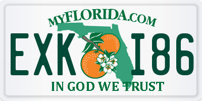FL license plate EXKI86
