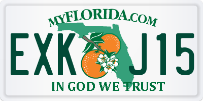FL license plate EXKJ15