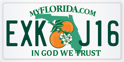 FL license plate EXKJ16