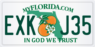 FL license plate EXKJ35