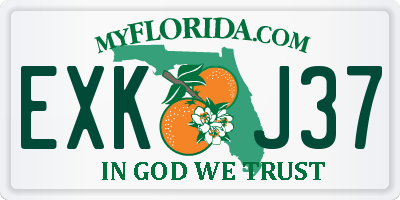 FL license plate EXKJ37