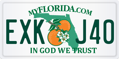 FL license plate EXKJ40