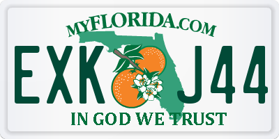 FL license plate EXKJ44
